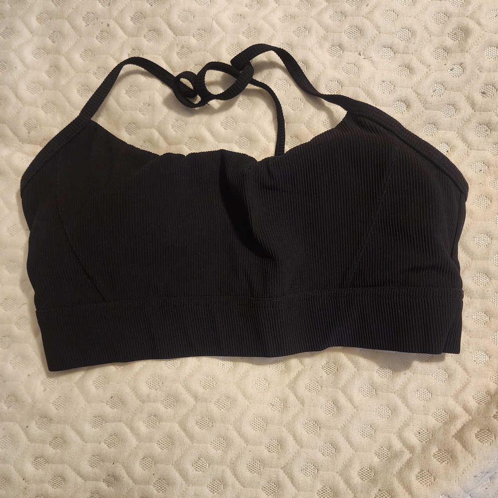 Fabletics Black Ribbed Bralette